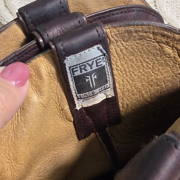 Frye Billy Short Western Boots Reddish Brown Leather Pointed Toe Womens 8 B main image 1